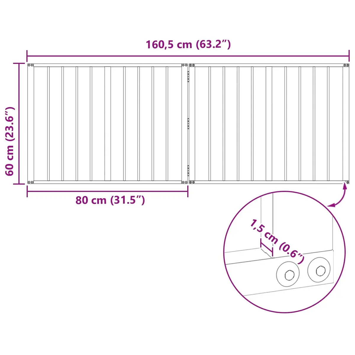 Black Metal Dog Gate Set for Indoor Spaces