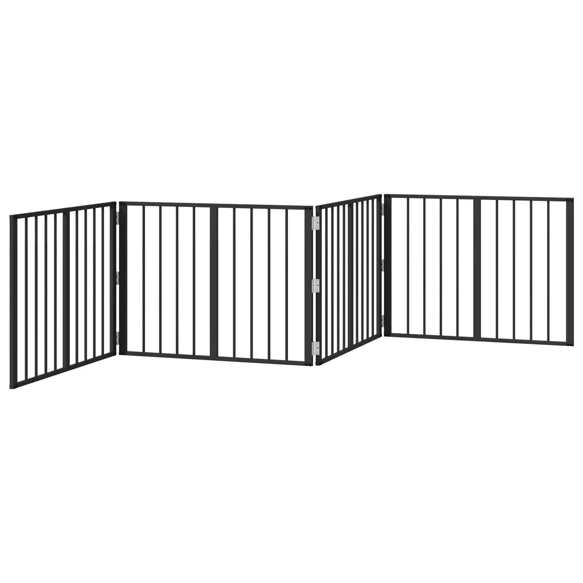 4 Panel Black Metal Mesh Dog Enclosure