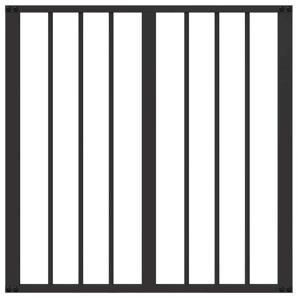 Dog Gate Galvanized Steel 60 x 60 cm Black 2 Piece Indoor Pet Enclosure Foldable Playpen Safety Fence