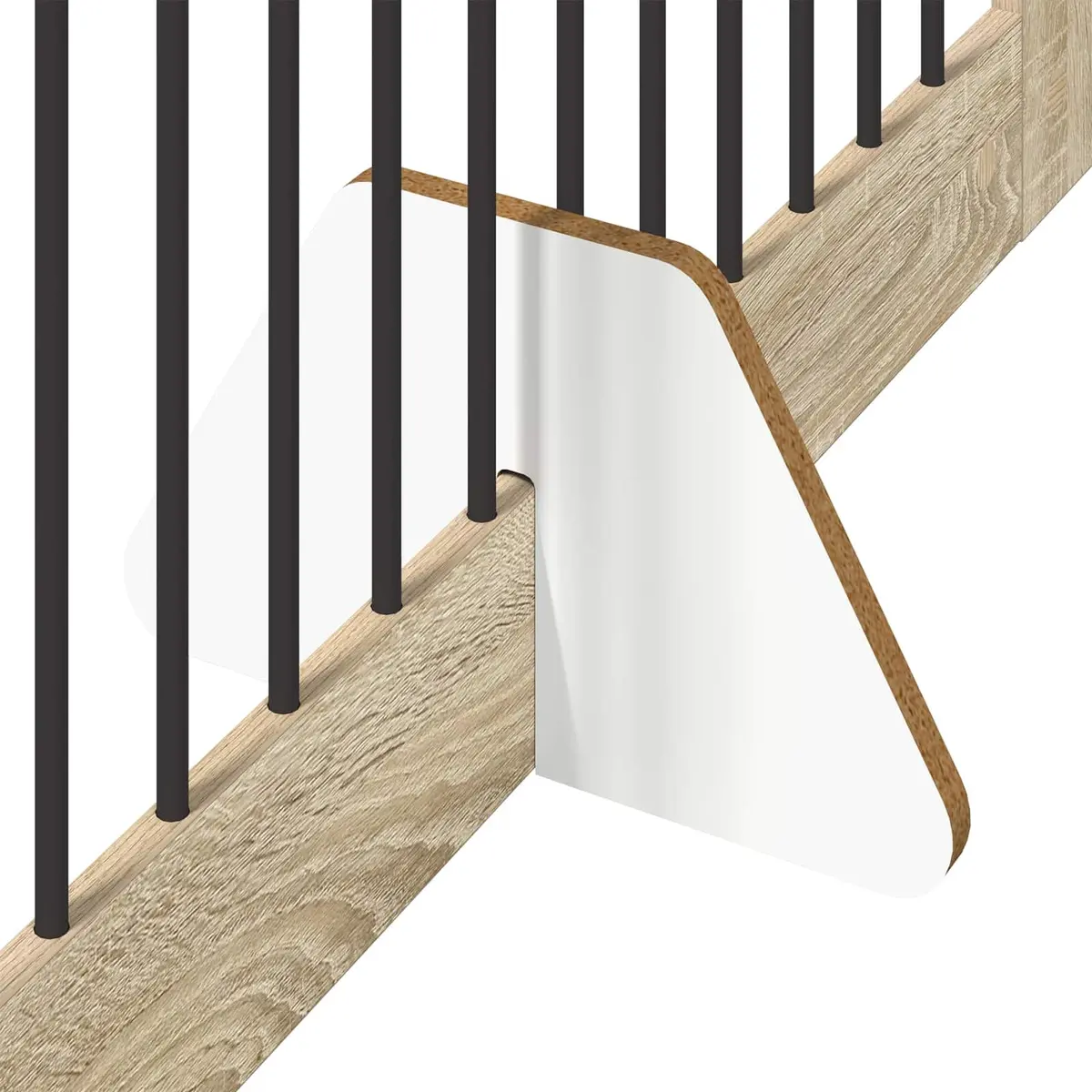 Foldable Dog Gate with Stands 4 pcs Indoor Pet Barrier Freestanding Room