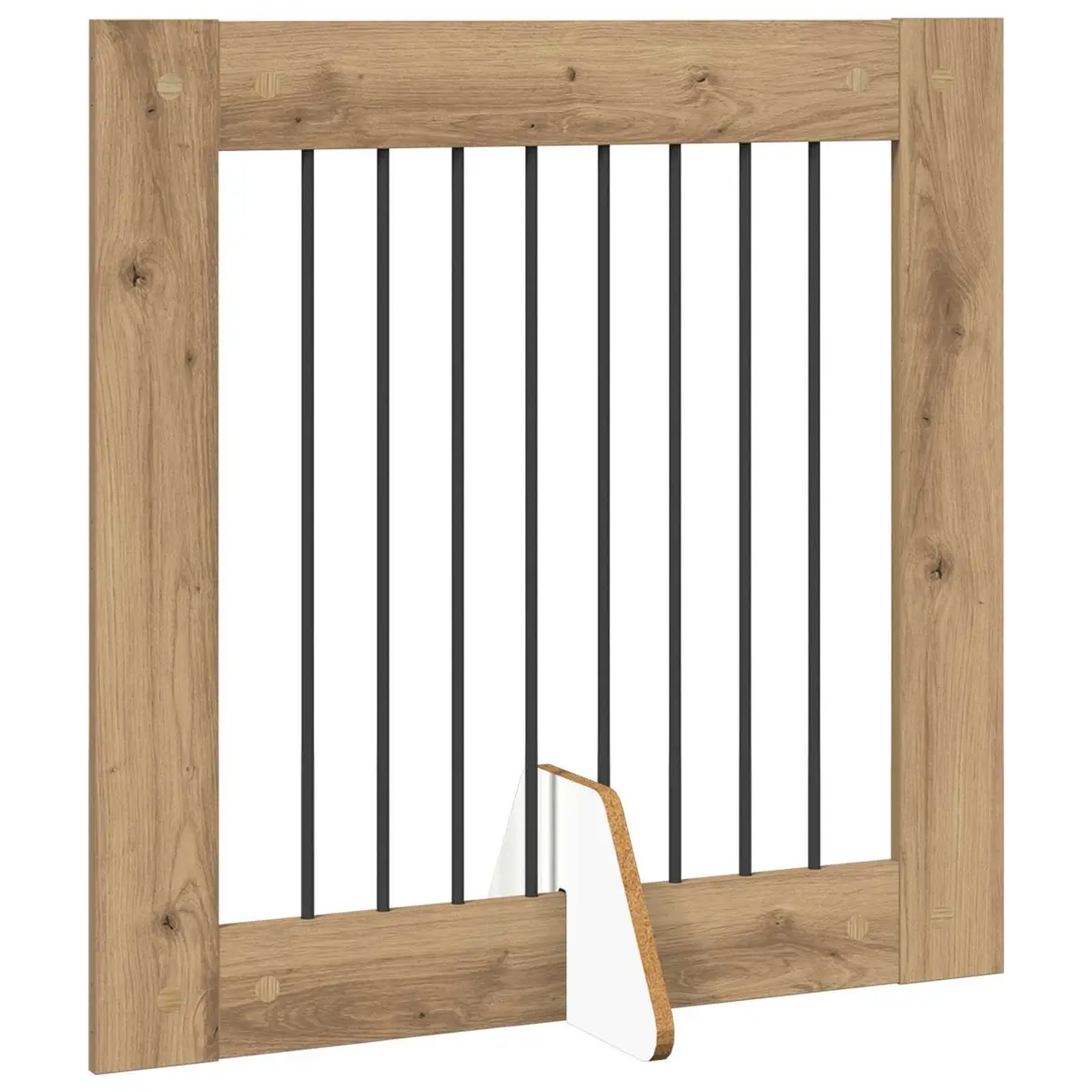 Brown Foldable Dog Gate with Stands 2 pcs 160.5 cm