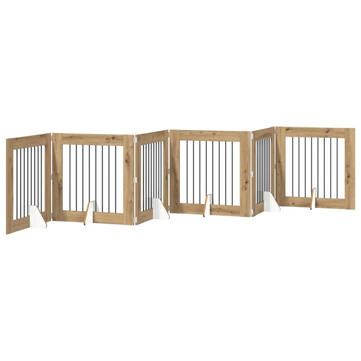 6-Panel Foldable Dog Gate Indoor Enclosure