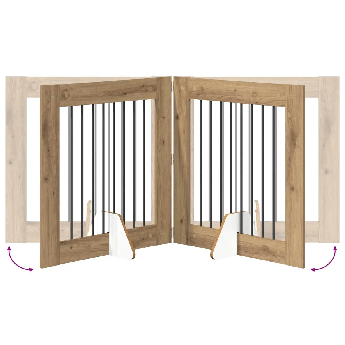 6-Panel Foldable Dog Gate Indoor Enclosure