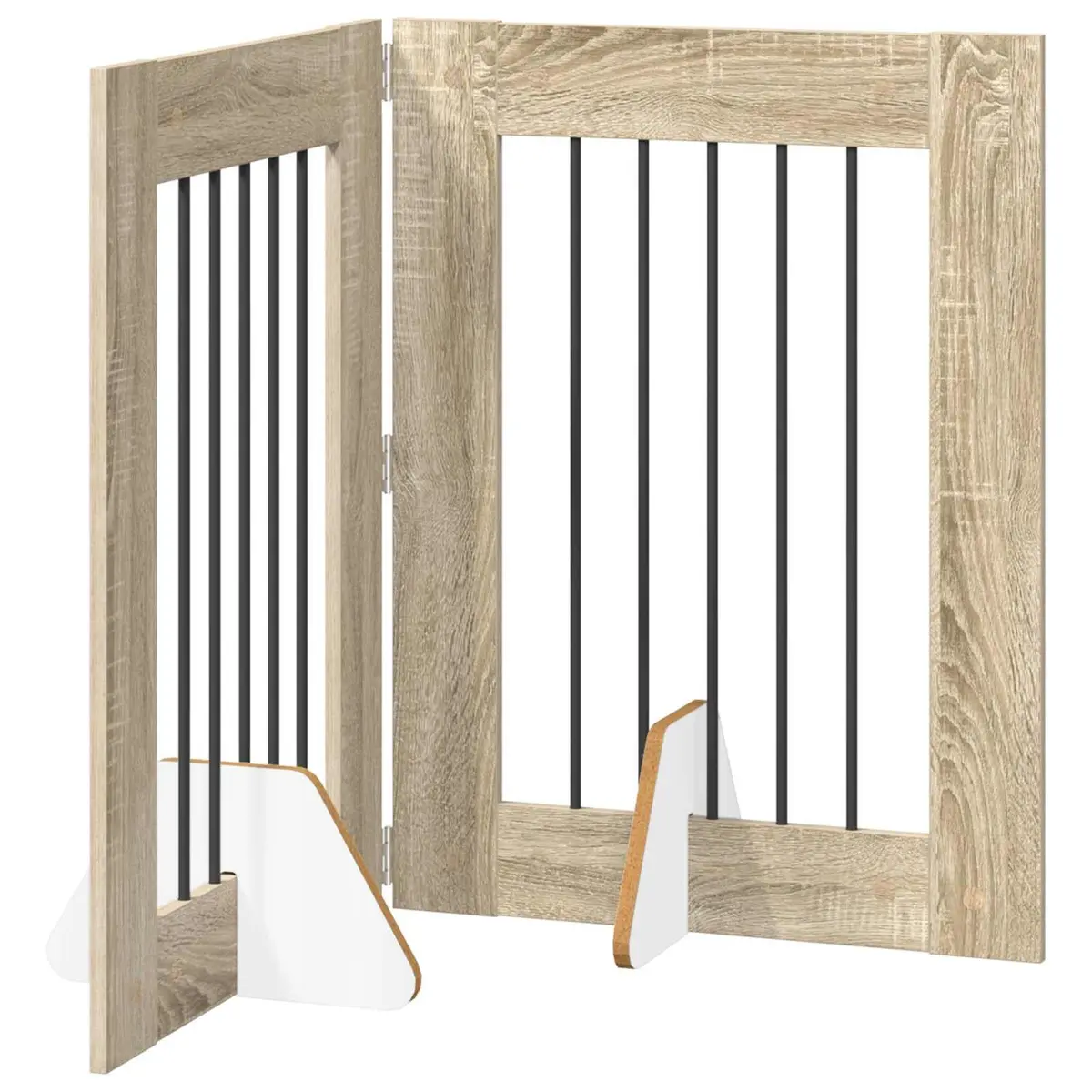 Foldable Dog Gate with Stands 120.5cm