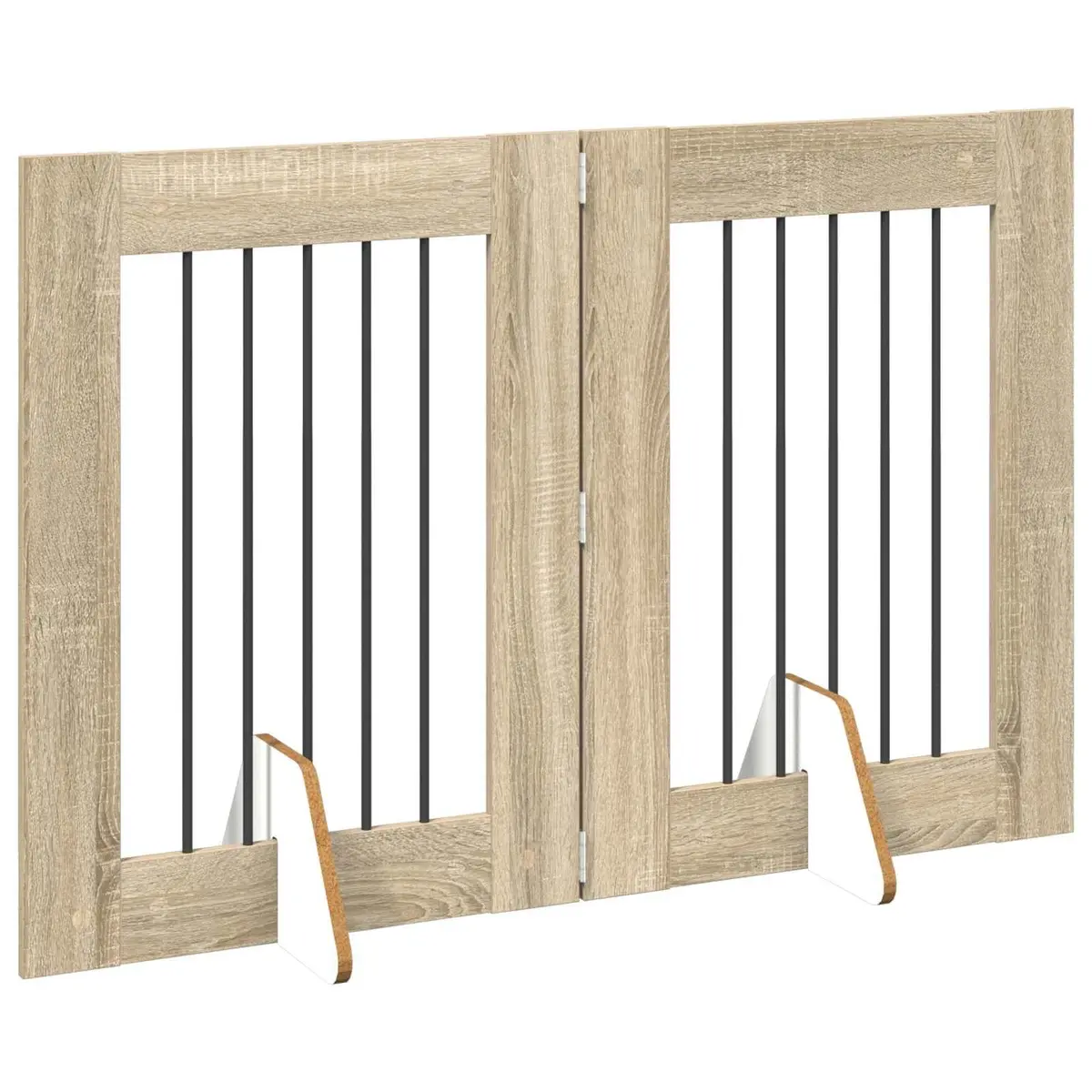 Foldable Dog Gate with Stands 120.5cm