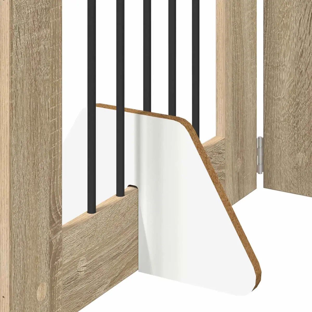 Foldable Dog Gate with Stands 120.5cm