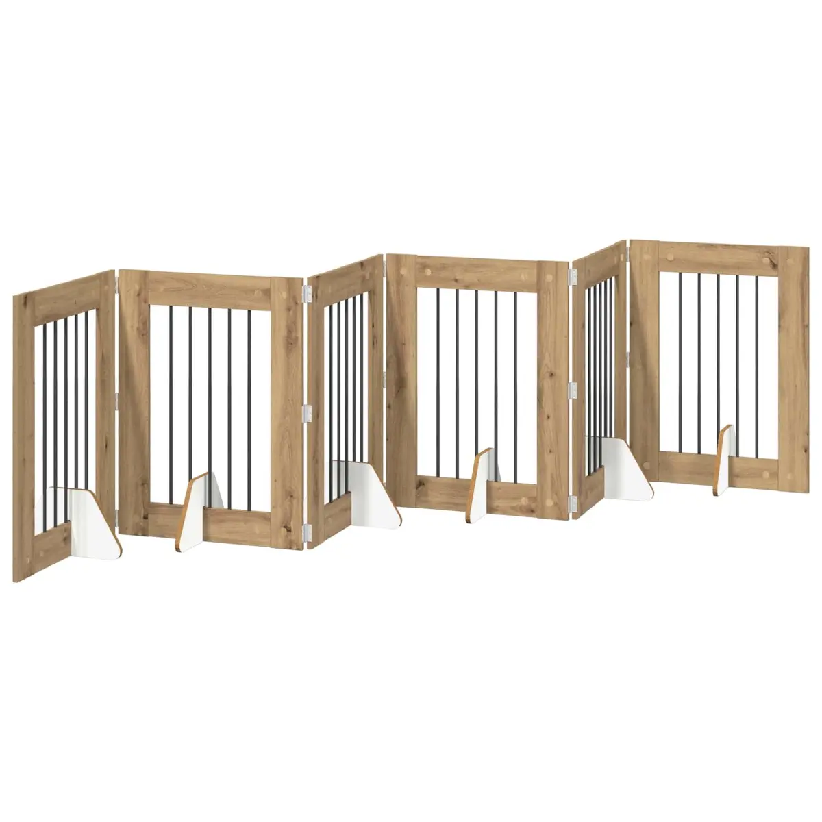 Foldable Dog Gate with 6 Panels for Indoor Use