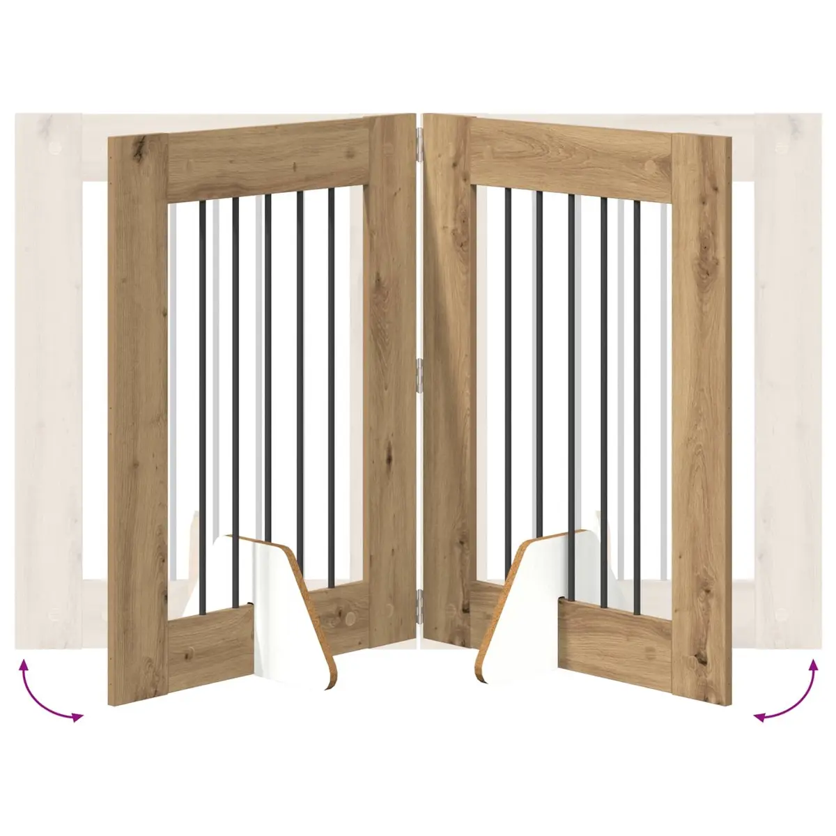 Foldable Dog Gate with 6 Panels for Indoor Use