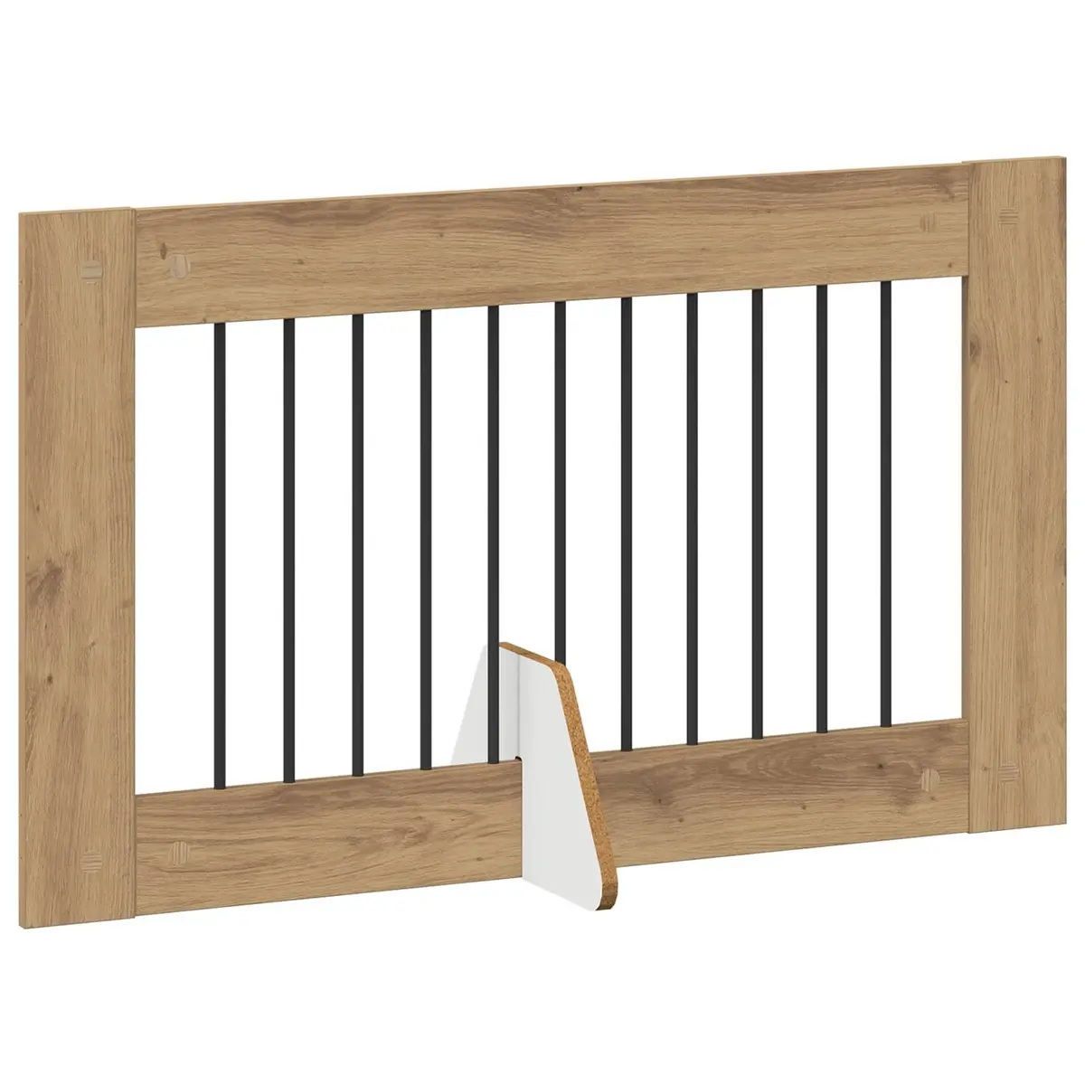Foldable Dog Gate with Stands 2 pcs Brown 200.5 cm Pet Fence Portable Indoor
