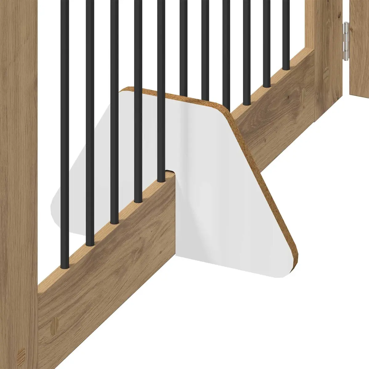 Foldable Dog Gate with 6 Panels, Brown