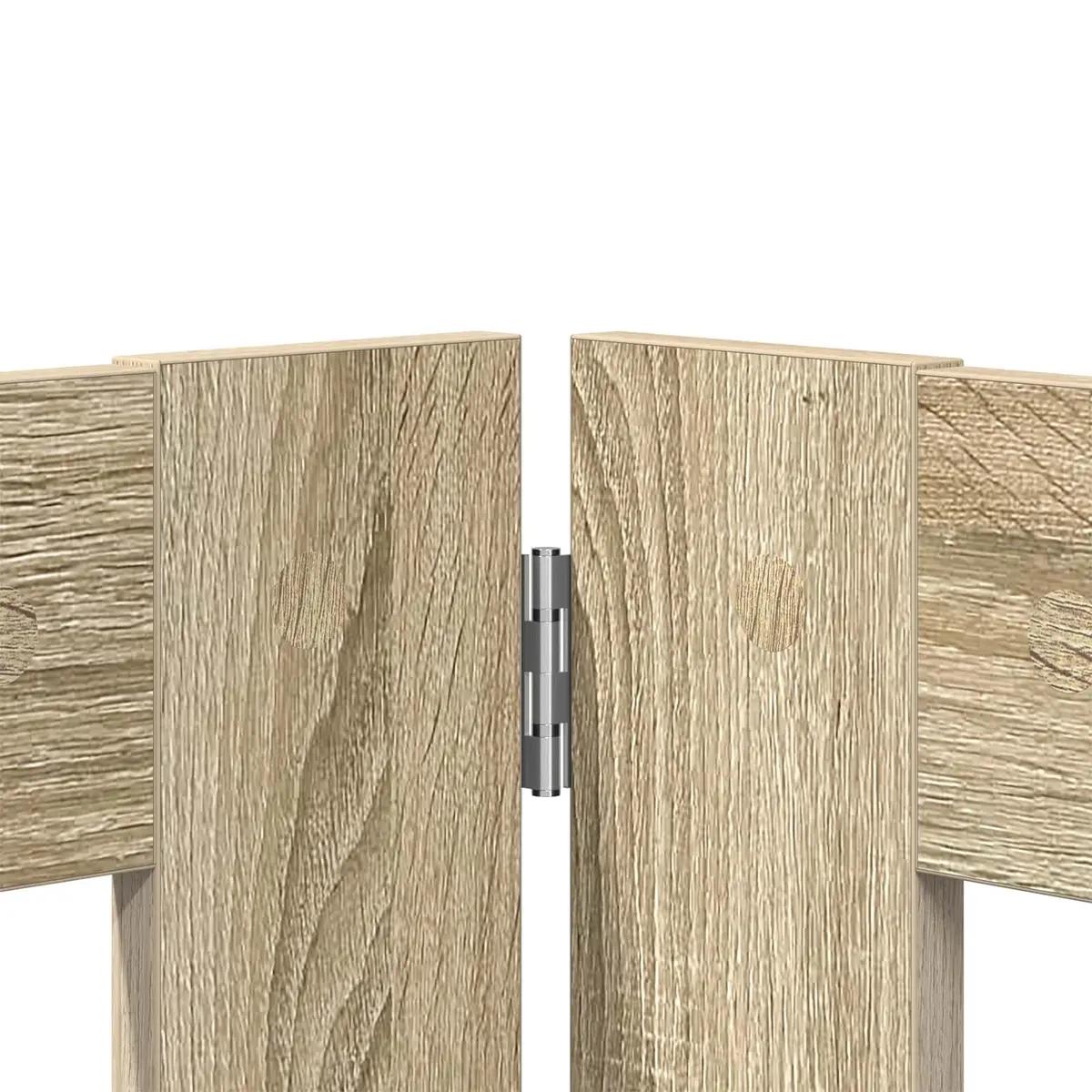 Foldable Dog Gate with Stands Indoor Pet Barrier Freestanding Sonoma Oak 321cm