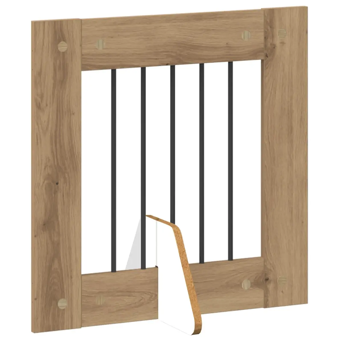 Foldable Dog Gate 120.5cm Brown Indoor Fence