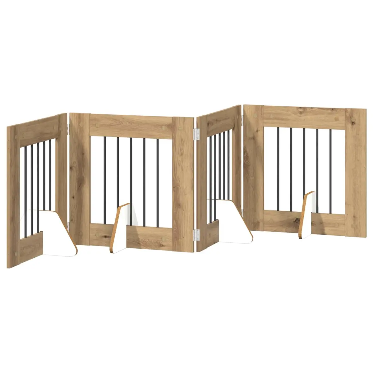 Foldable Dog Gate with 4 Panels for Pets