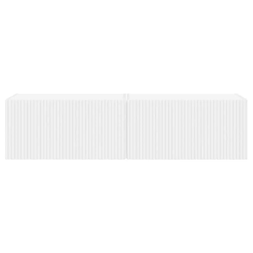 TV Wall Cabinet Engineered Wood 60 x 31 x 29.5 cm White 2 Pieces