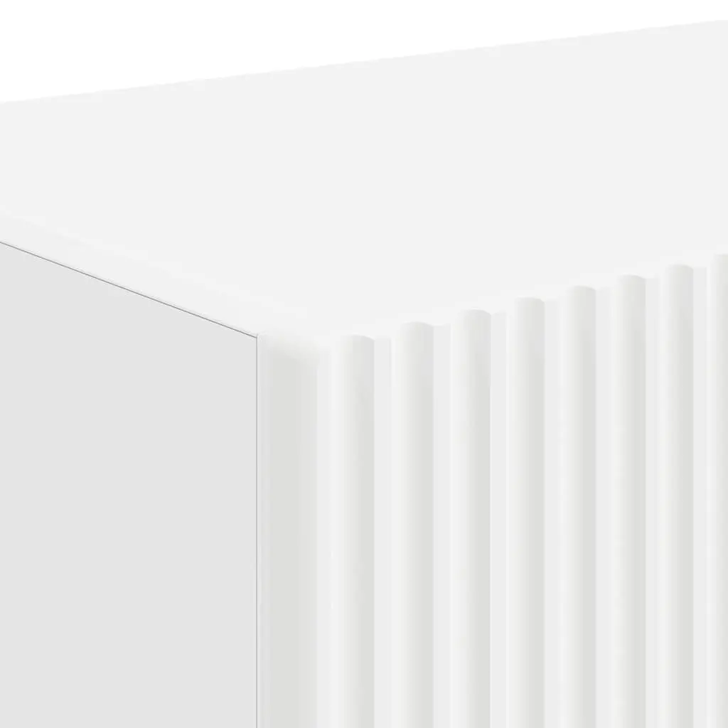 White TV Wall Cabinet 2-Piece Modern Set