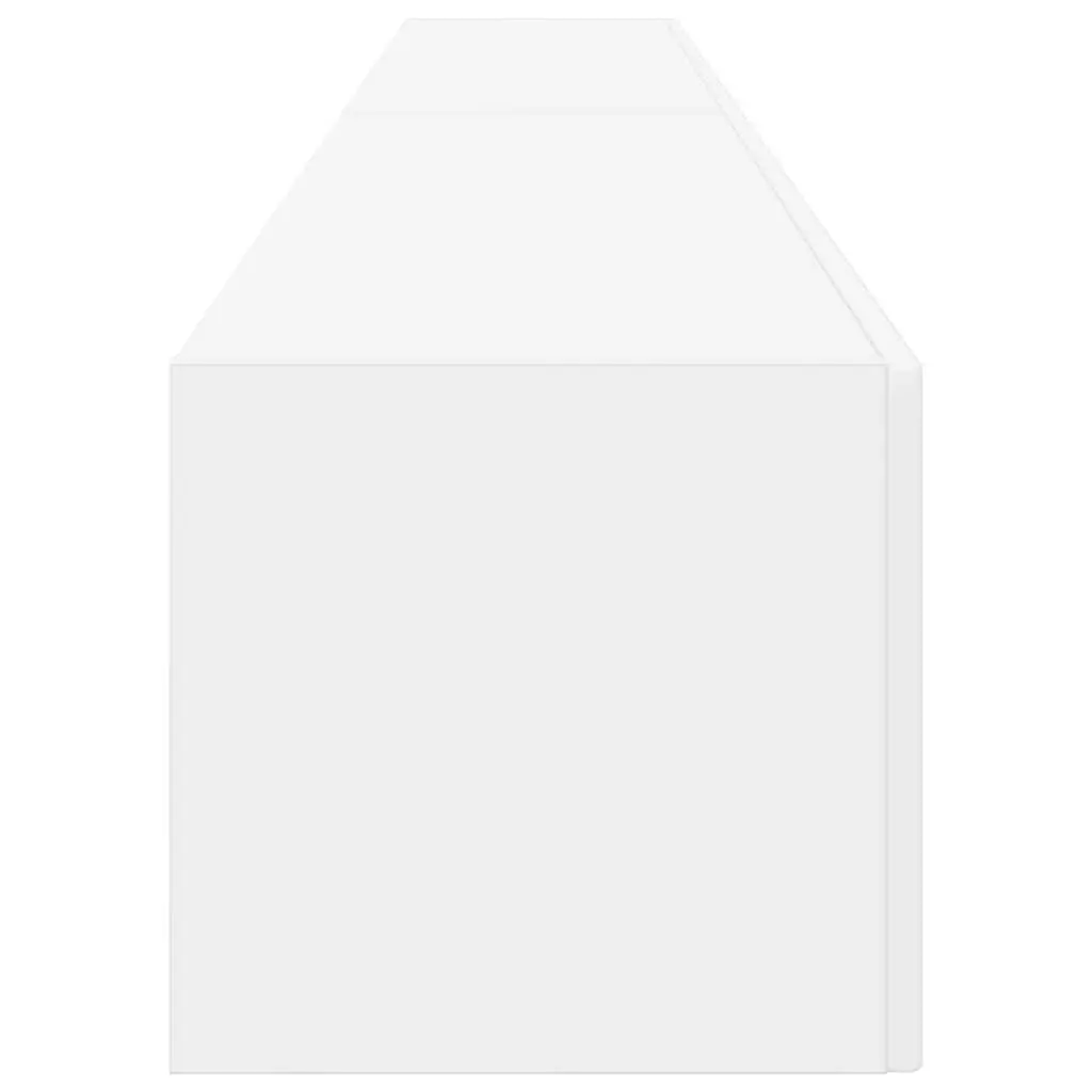 White TV Wall Cabinet Set for Media Storage