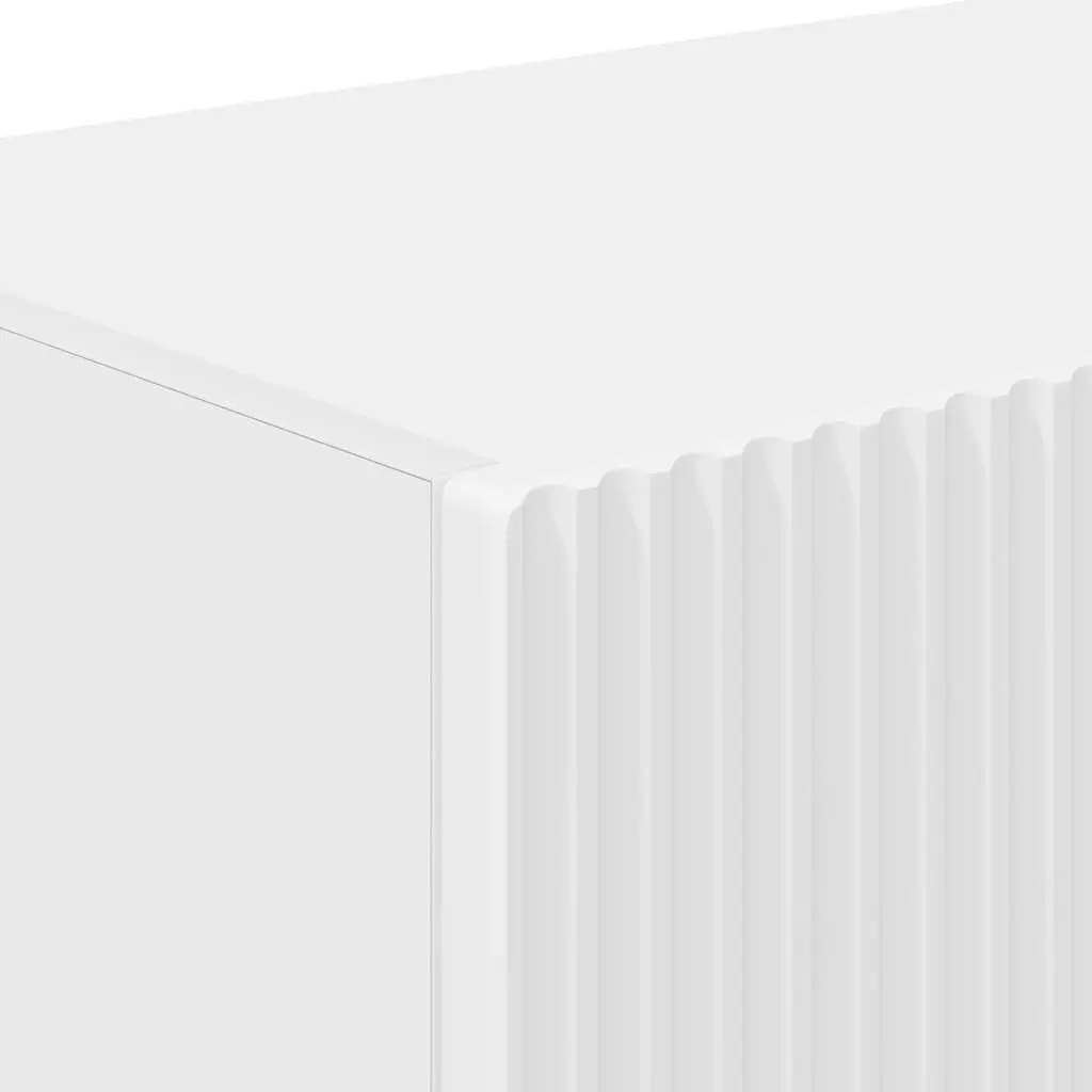 White TV Wall Cabinet Set for Media Storage