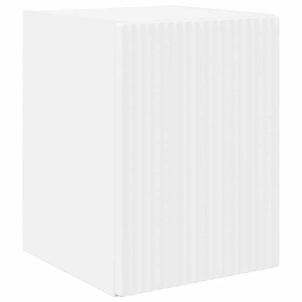 TV Wall Cabinet Engineered Wood 30 x 31 x 40 cm White 2 pcs Wall-Mounted Storage Unit Modern Living Room