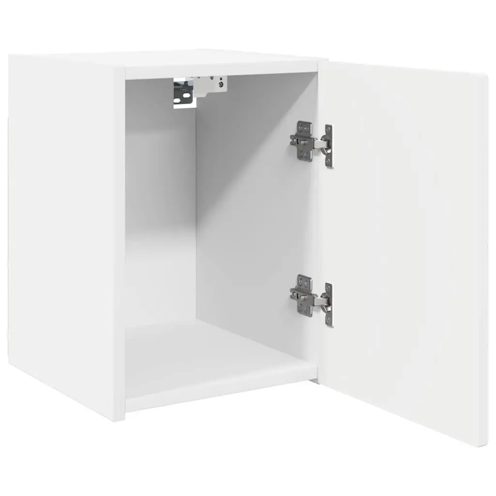 TV Wall Cabinet Engineered Wood 30 x 31 x 40 cm White 2 pcs Wall-Mounted Storage Unit Modern Living Room