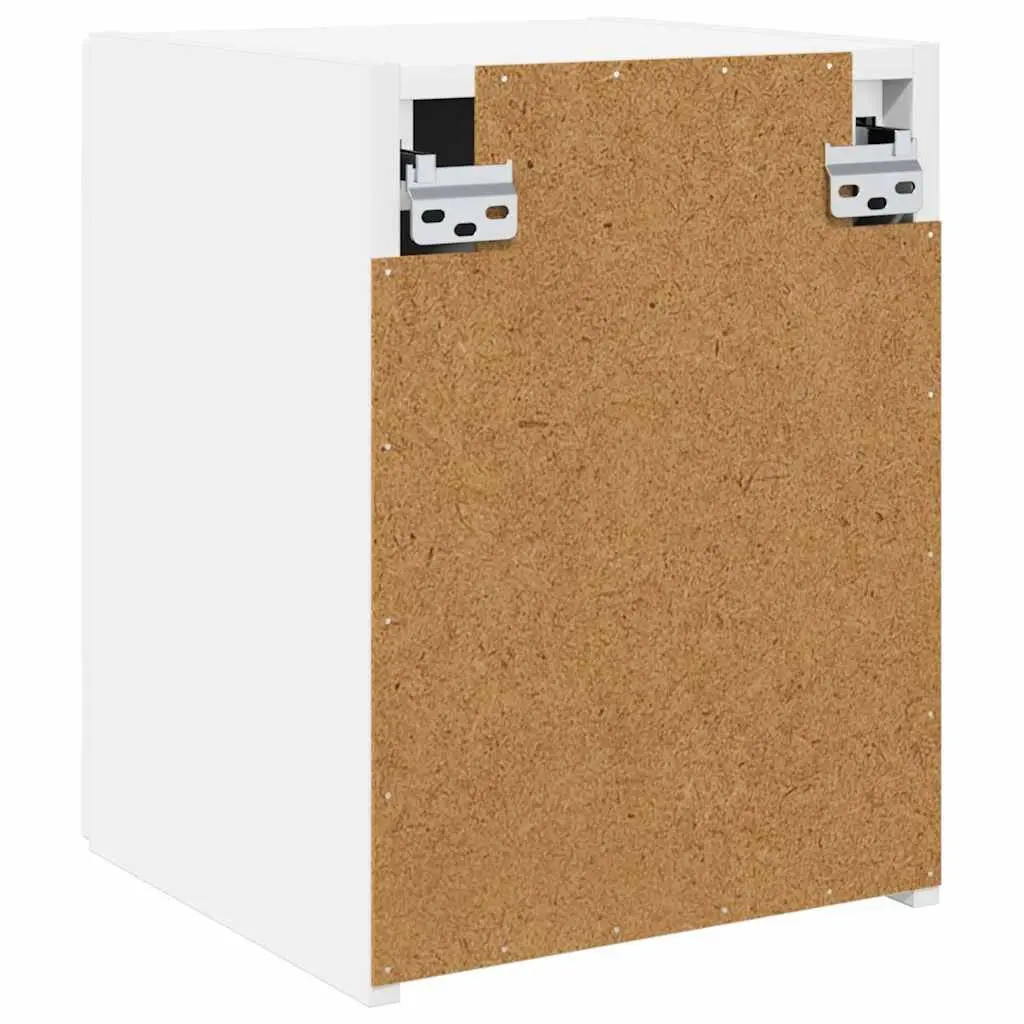 TV Wall Cabinet Engineered Wood 30 x 31 x 40 cm White 2 pcs Wall-Mounted Storage Unit Modern Living Room
