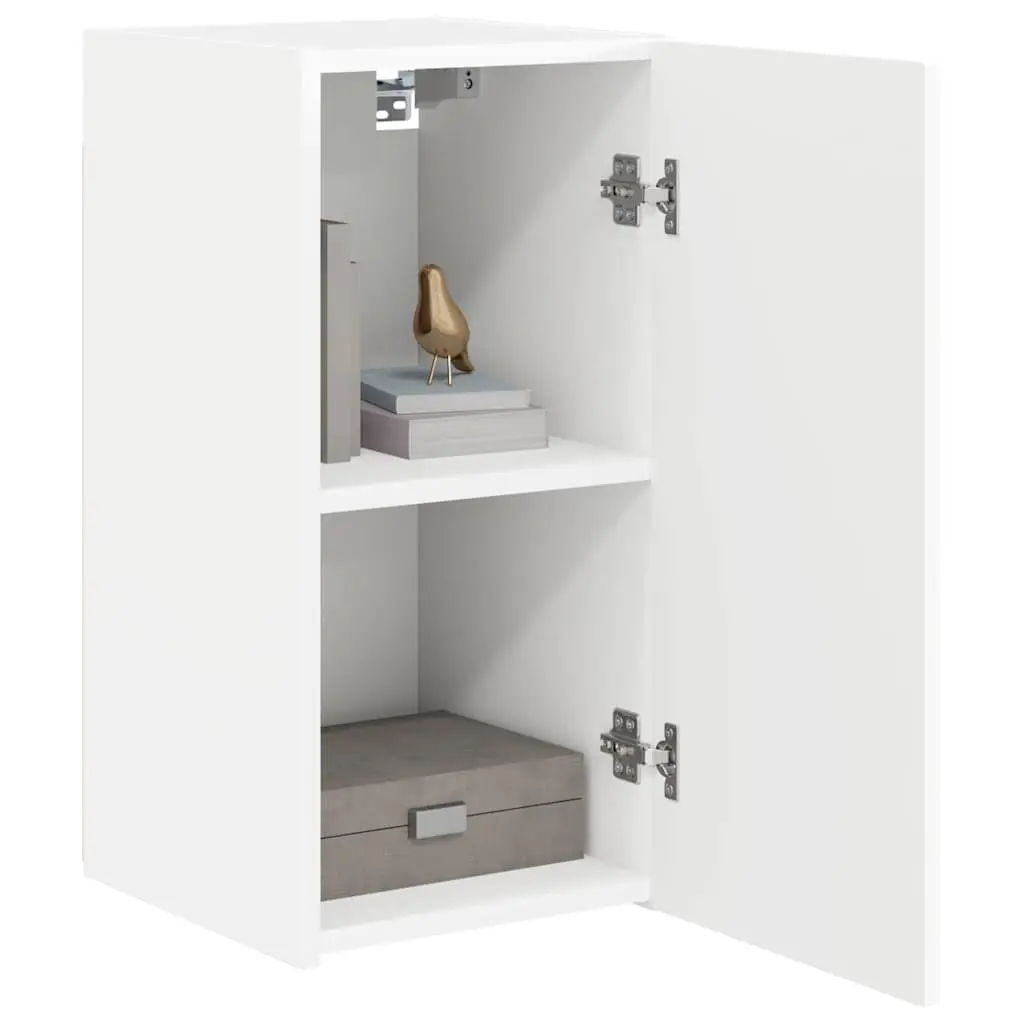 TV Wall Cabinet Engineered Wood 30 x 31 x 60 cm White 2 Piece