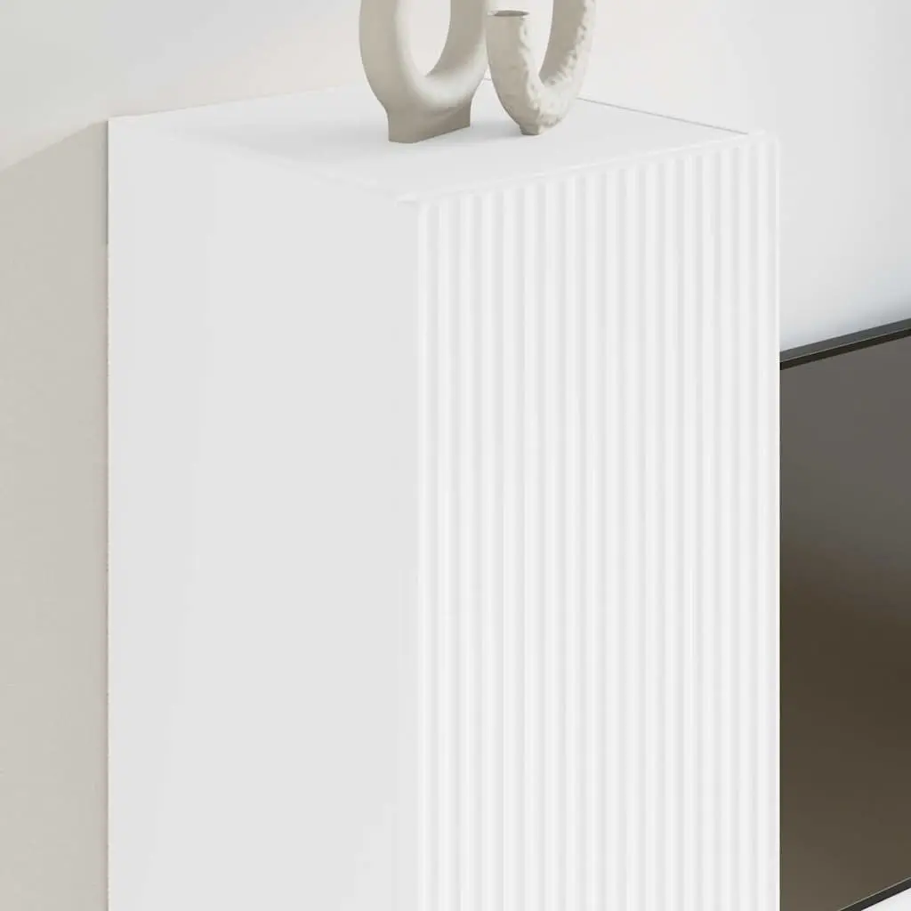 TV Wall Cabinet Engineered Wood 30 x 31 x 60 cm White 2 Piece