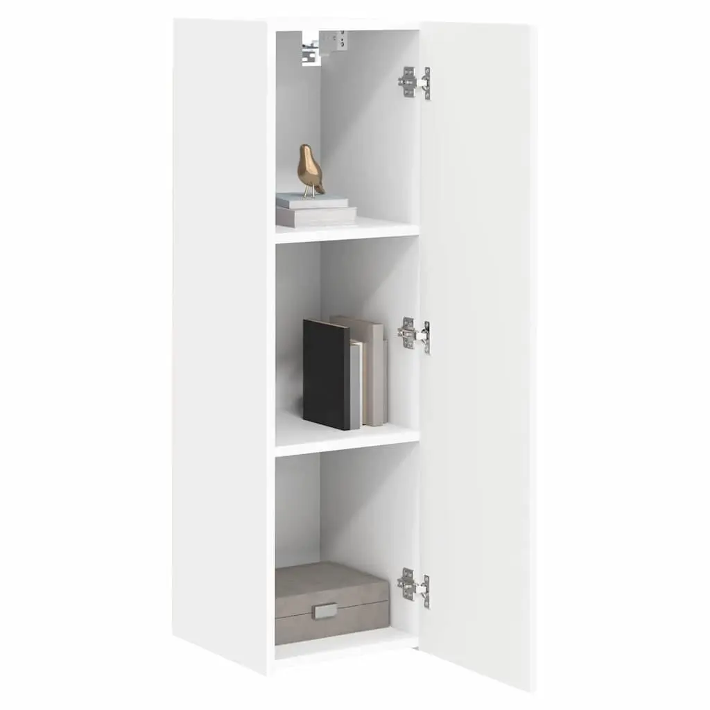 White TV Wall Cabinet Storage Set for Living Rooms