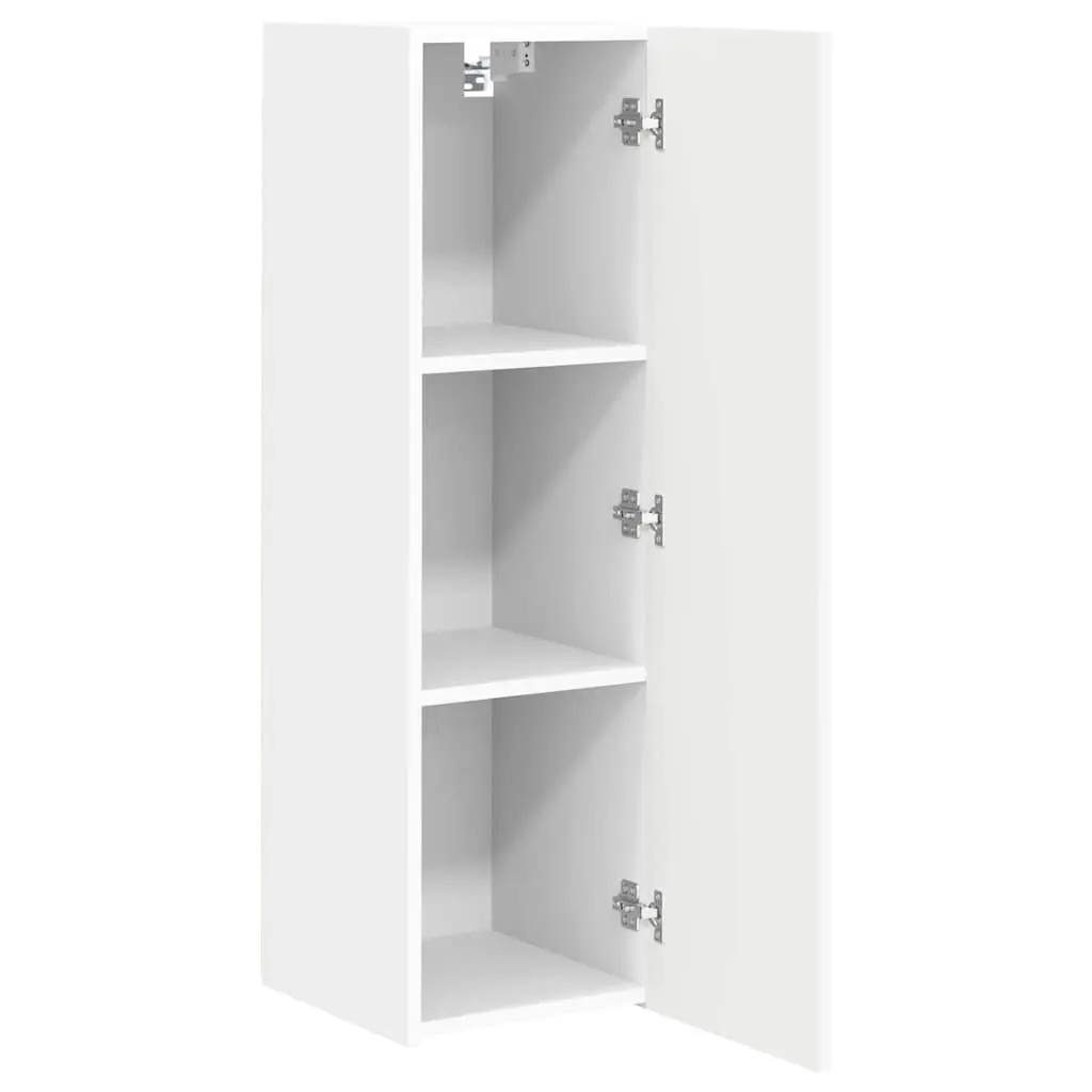 White TV Wall Cabinet Storage Set for Living Rooms
