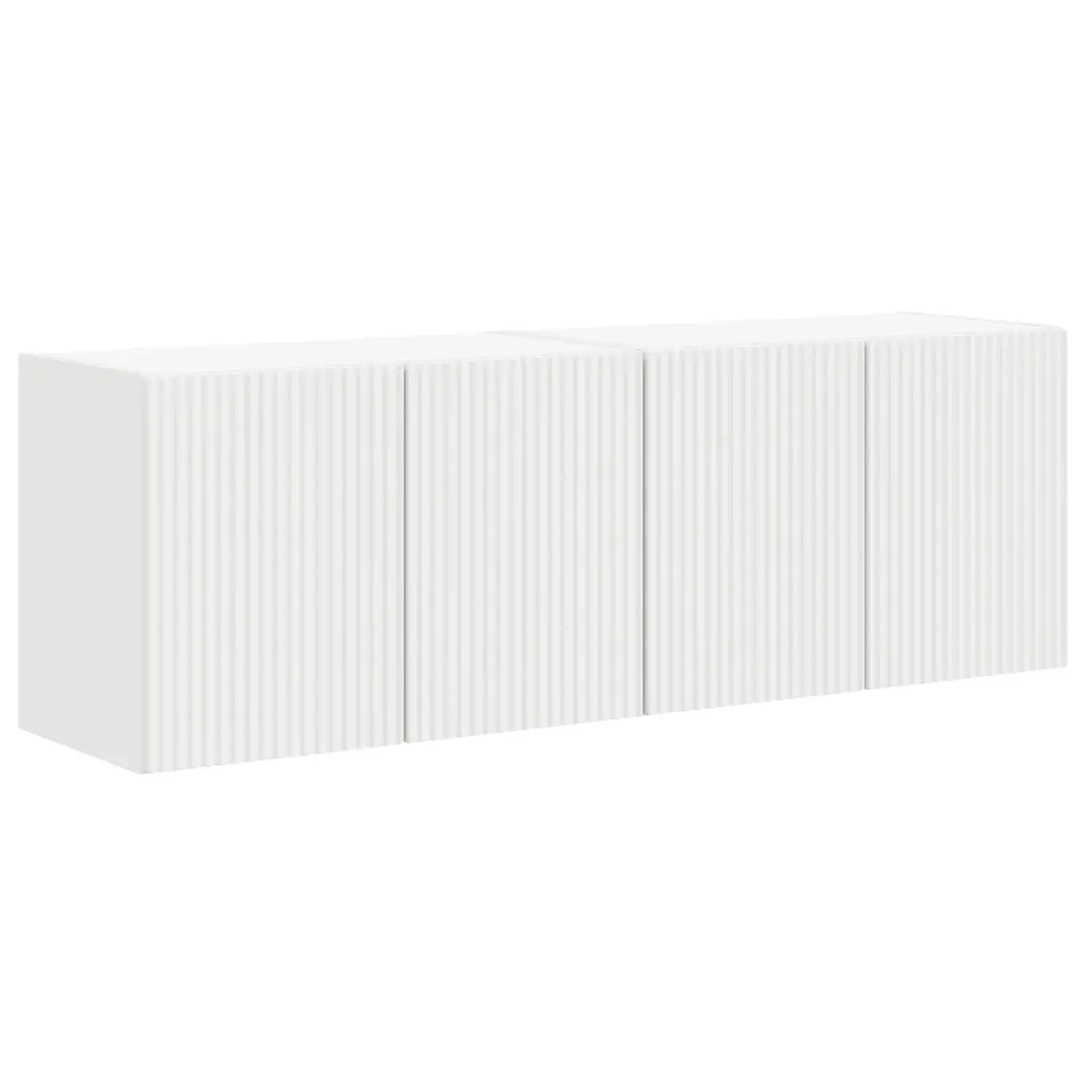 TV Wall Cabinet Engineered Wood 59.5 x 31 x 40 cm White 2 pcs