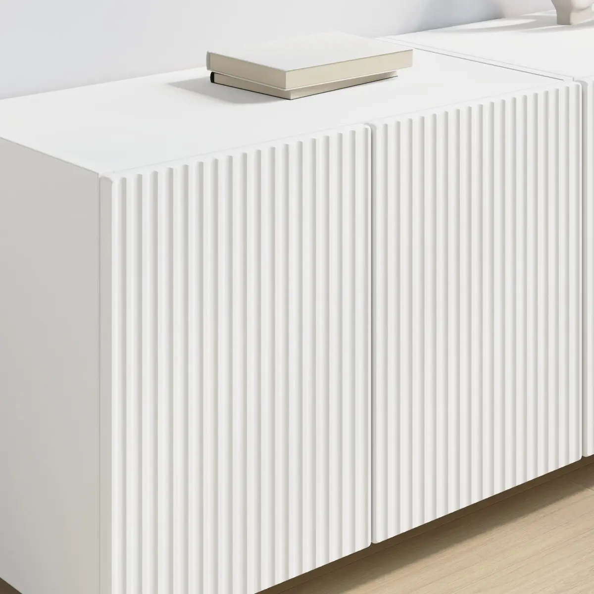 TV Wall Cabinet Engineered Wood 59.5 x 31 x 40 cm White 2 pcs