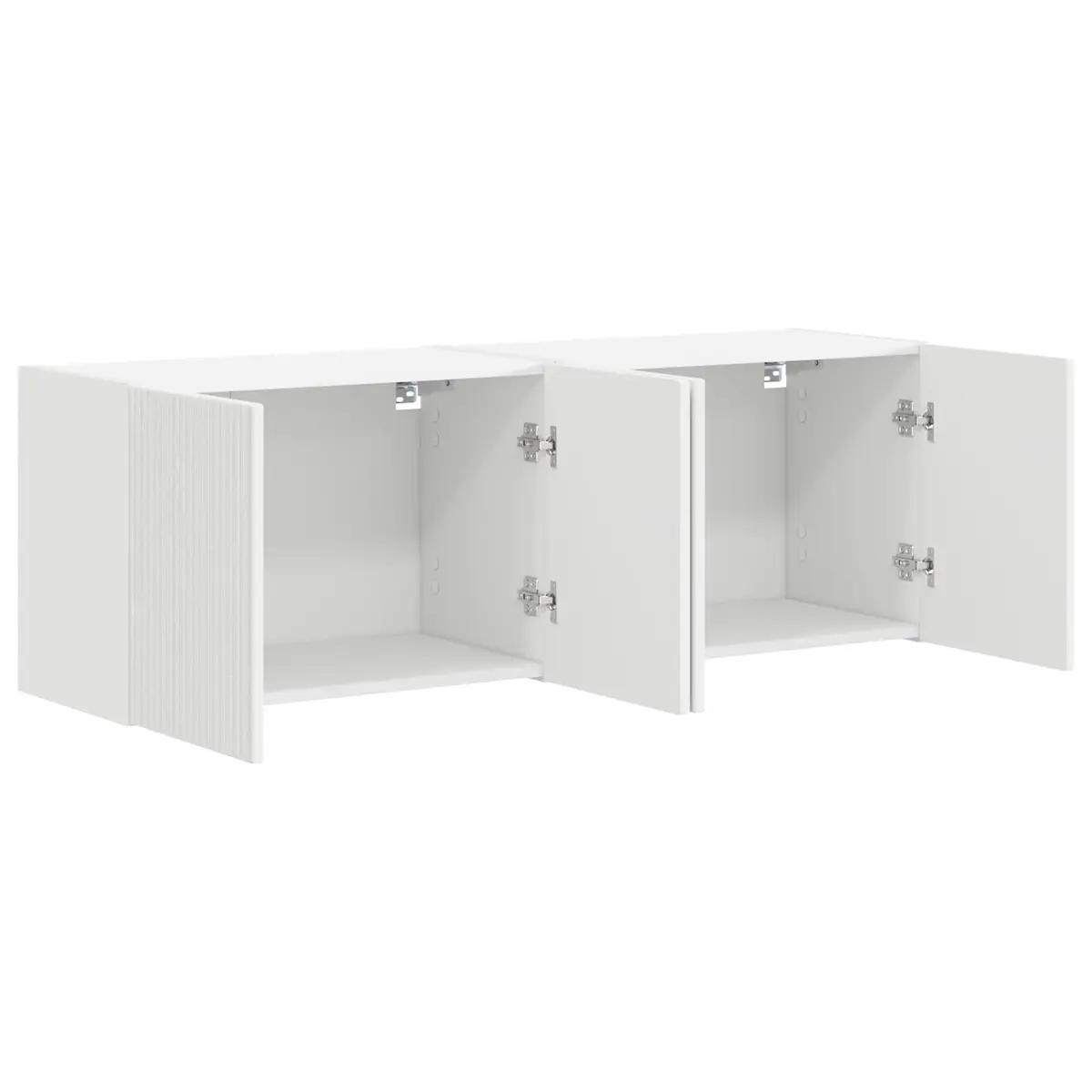 TV Wall Cabinet Engineered Wood 59.5 x 31 x 40 cm White 2 pcs