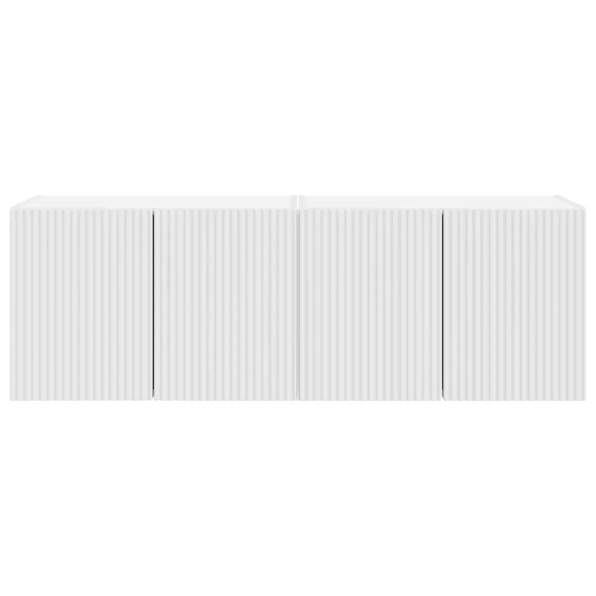 TV Wall Cabinet Engineered Wood 59.5 x 31 x 40 cm White 2 pcs