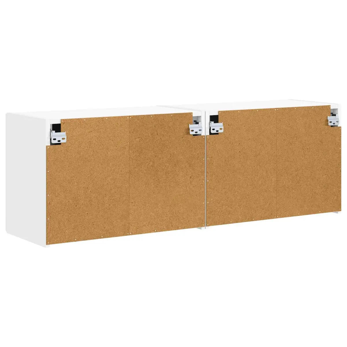 TV Wall Cabinet Engineered Wood 59.5 x 31 x 40 cm White 2 pcs