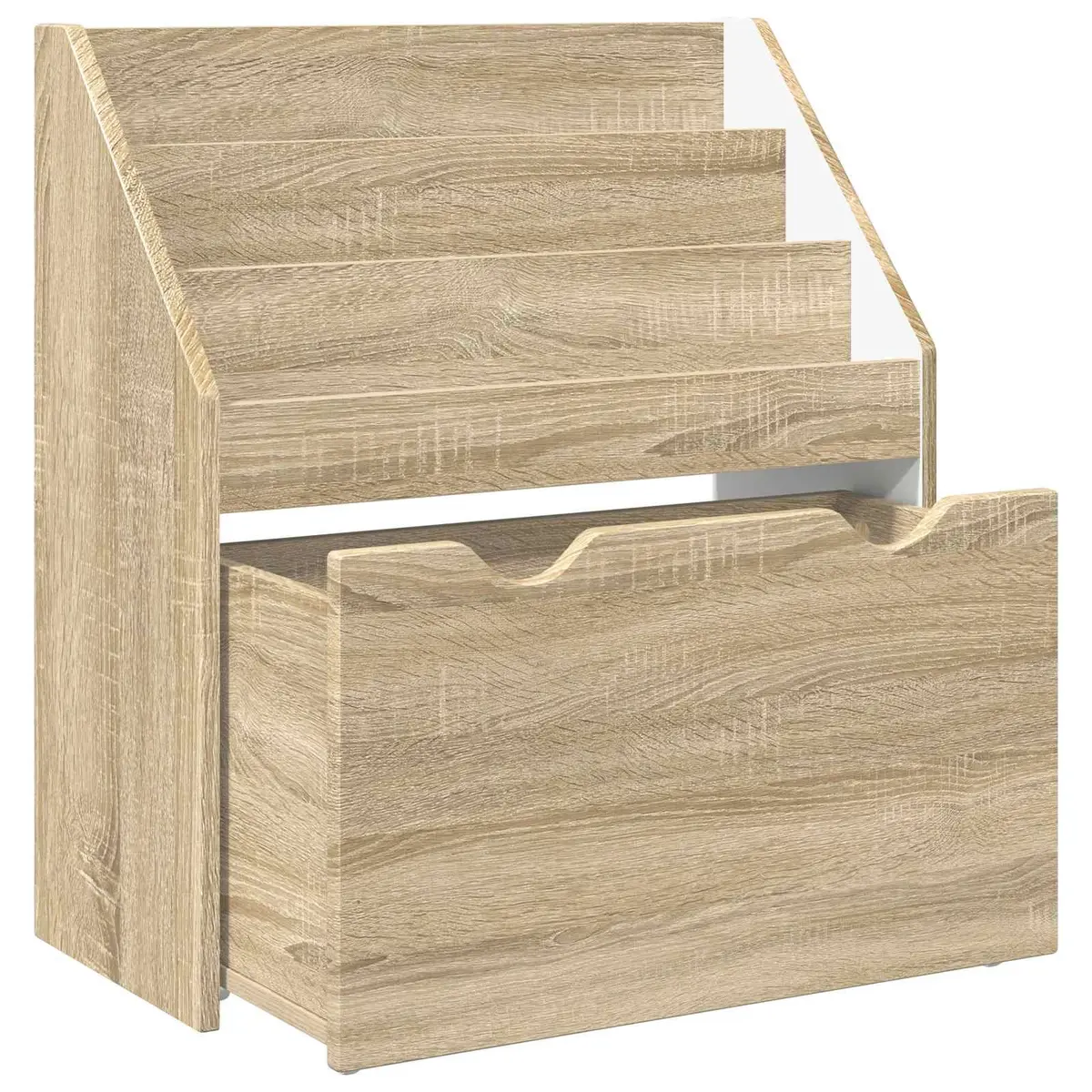 Kids Bookshelf Engineered Wood Free Standing 60 x 29.5 x 69 cm Brown