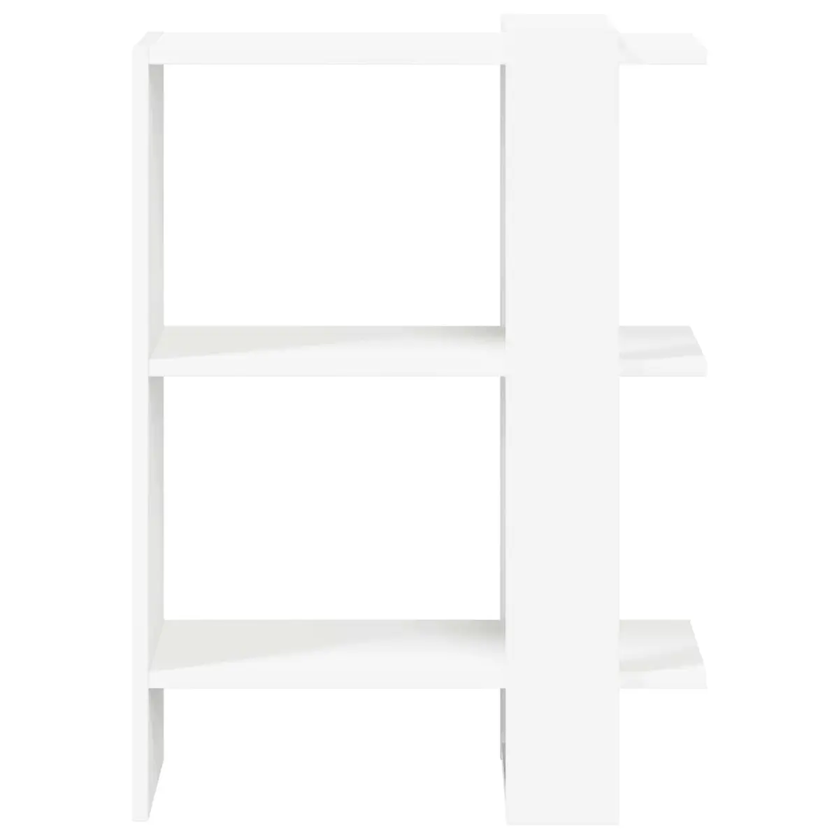 Freestanding White Engineered Wood Bookcase