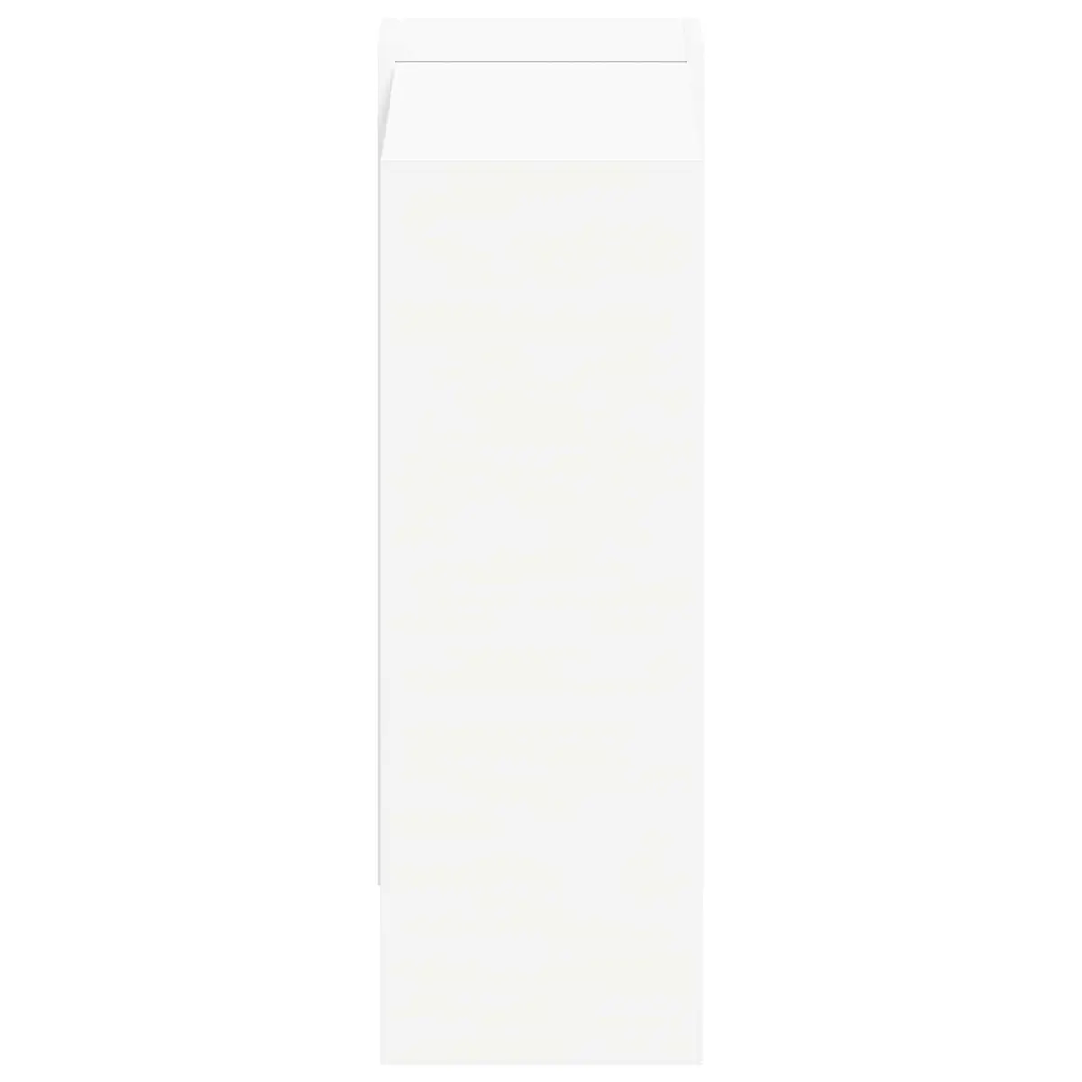 Freestanding White Engineered Wood Bookcase
