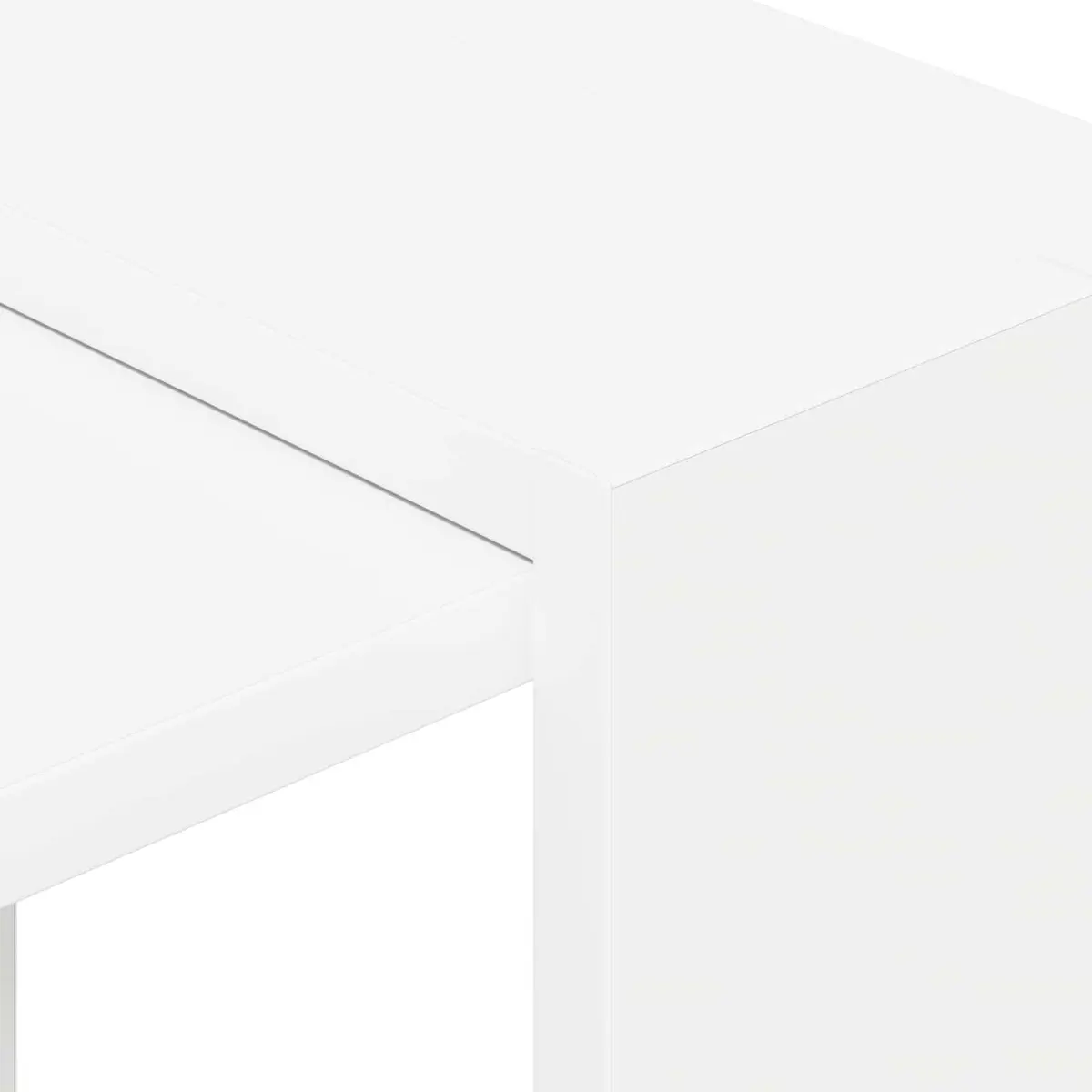 Freestanding White Engineered Wood Bookcase