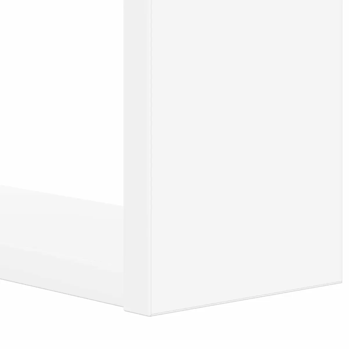 Freestanding White Engineered Wood Bookcase