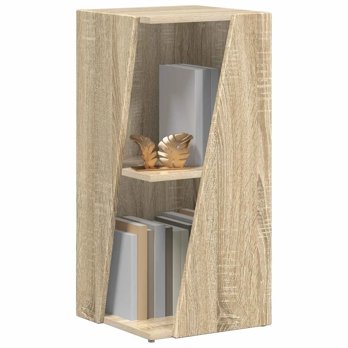 Brown Engineered Wood Side Shelf Bookcase 33x32x70.5cm
