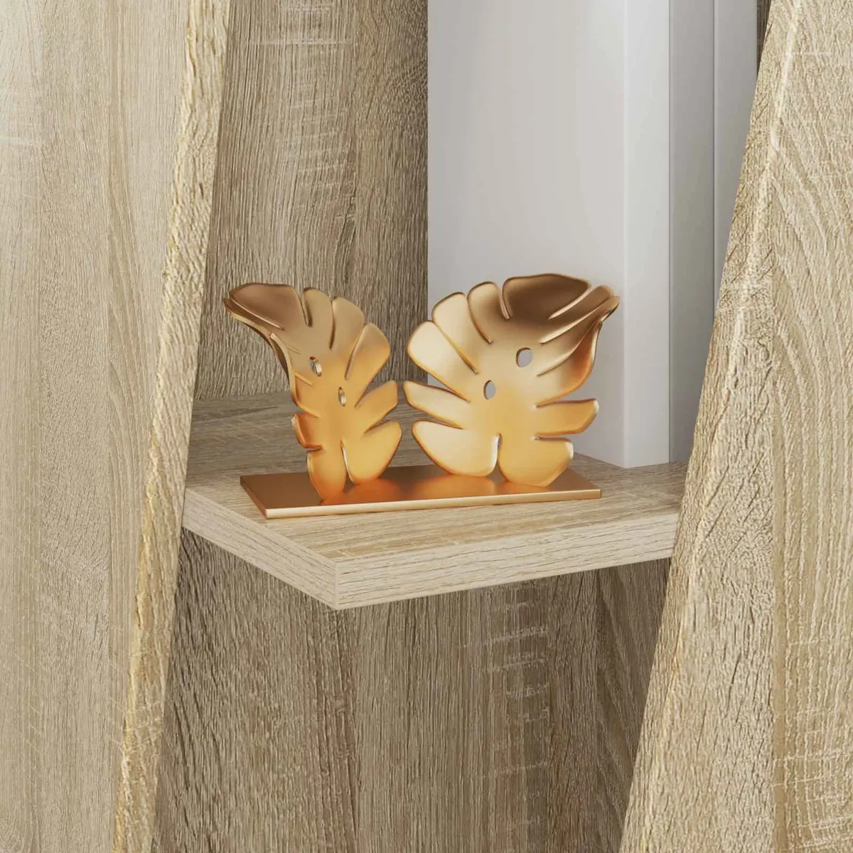 Brown Engineered Wood Side Shelf Bookcase 33x32x70.5cm