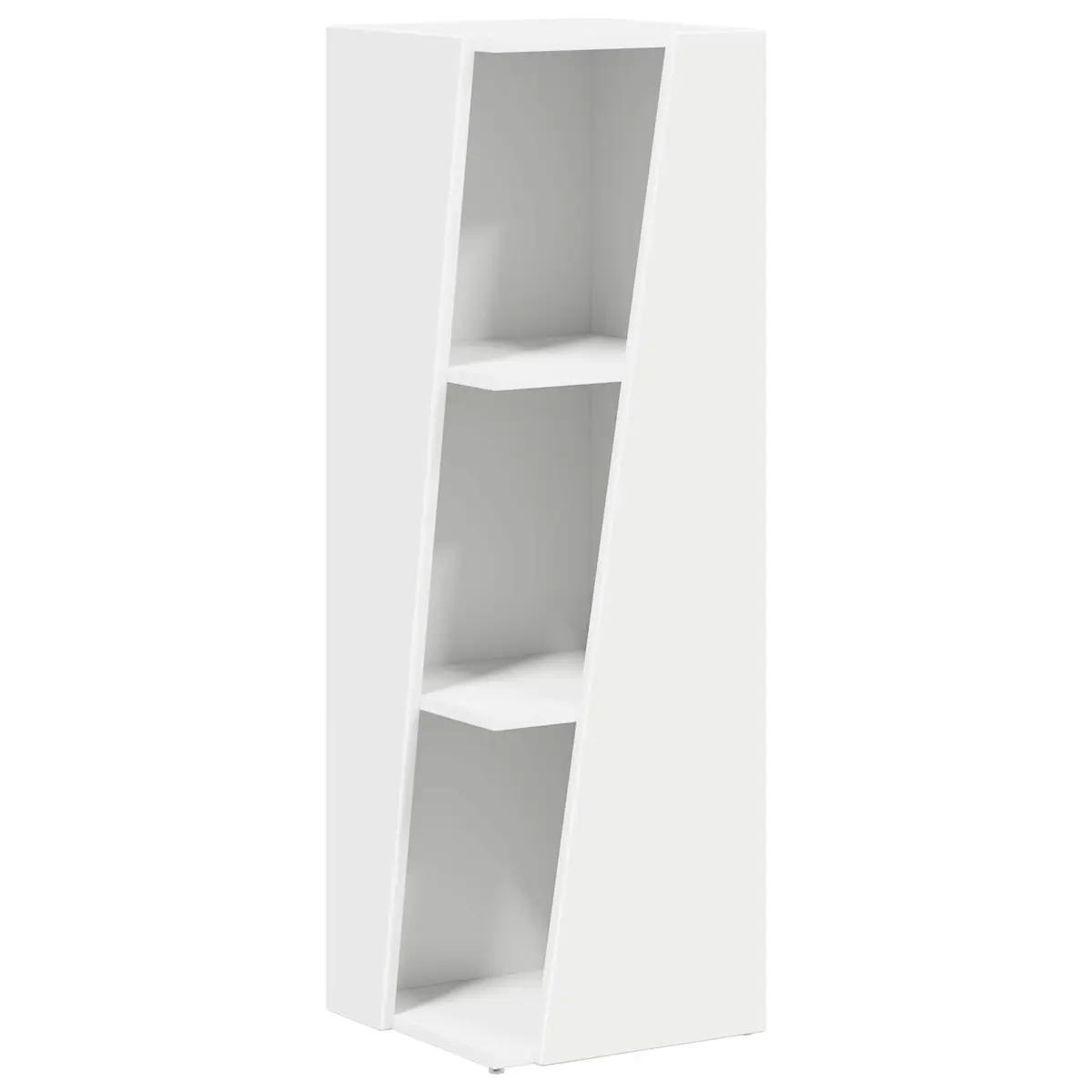 White Side Shelf Bookcase for Display and Storage