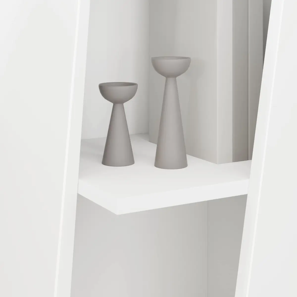 White Side Shelf Bookcase for Display and Storage