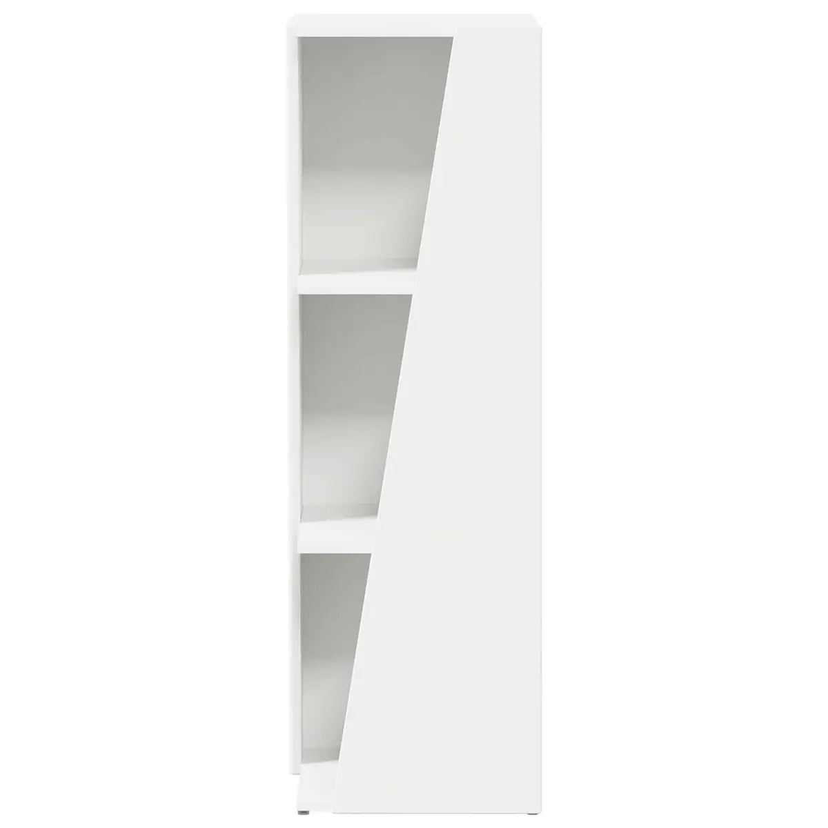 White Side Shelf Bookcase for Display and Storage