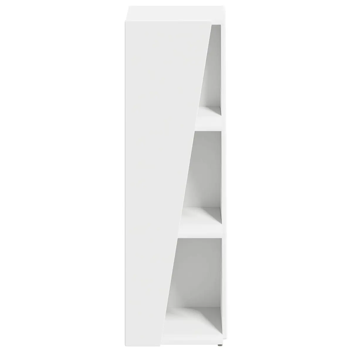 White Side Shelf Bookcase for Display and Storage