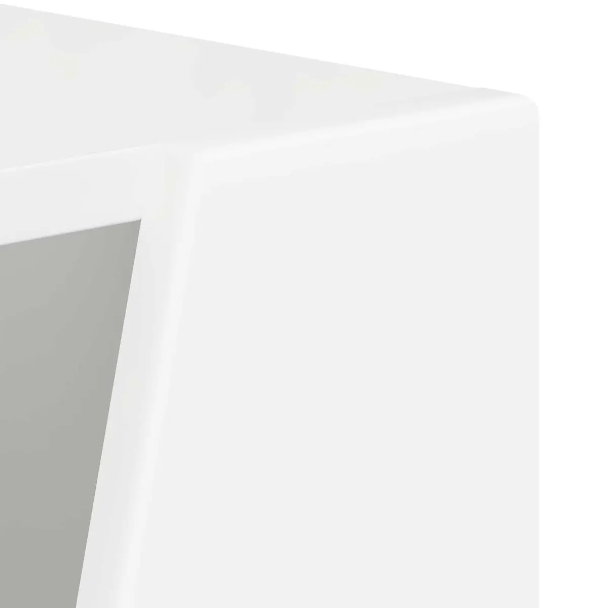 White Side Shelf Bookcase for Display and Storage