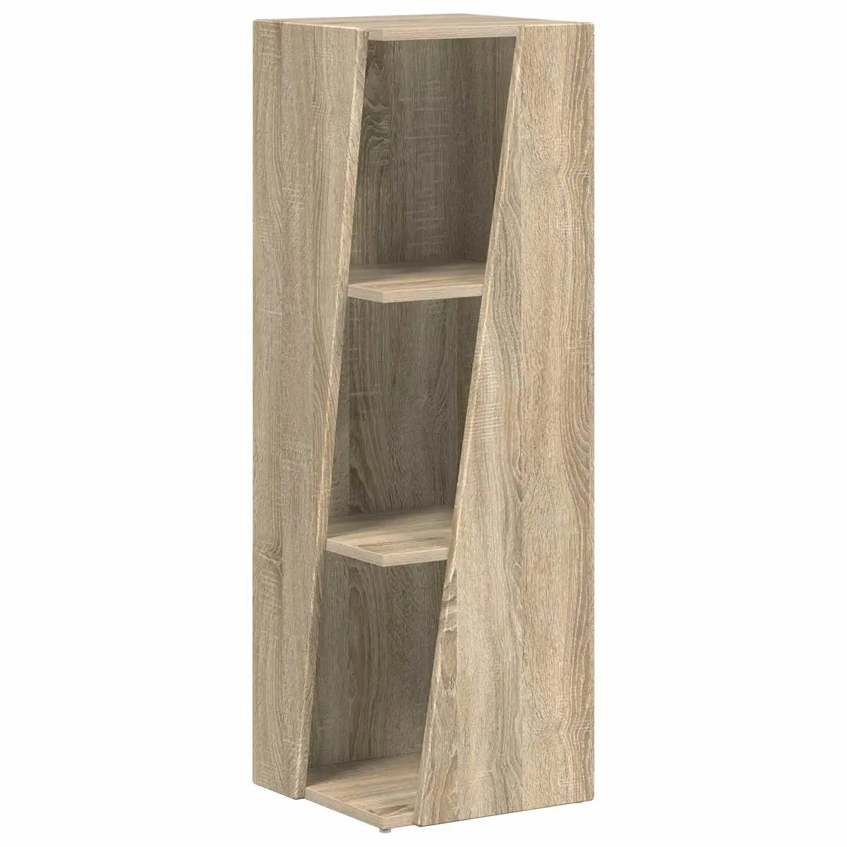 Brown Engineered Wood Side Shelf Bookcase
