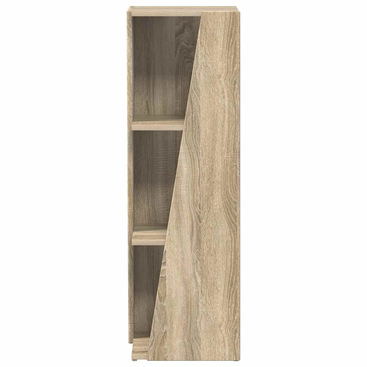 Brown Engineered Wood Side Shelf Bookcase