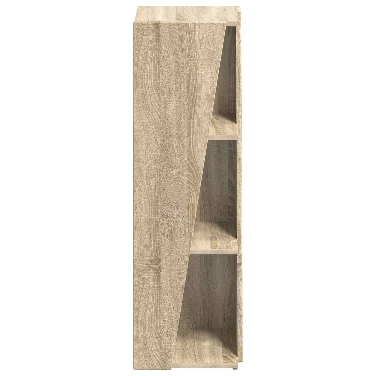 Brown Engineered Wood Side Shelf Bookcase