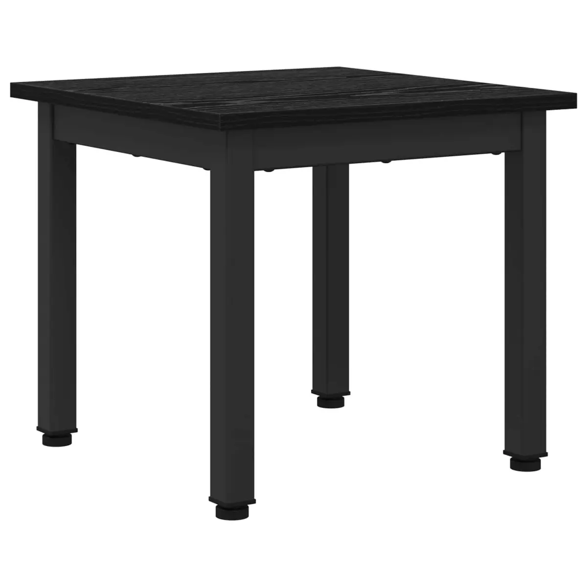 Black Rectangular Coffee Table with Sturdy Metal Legs