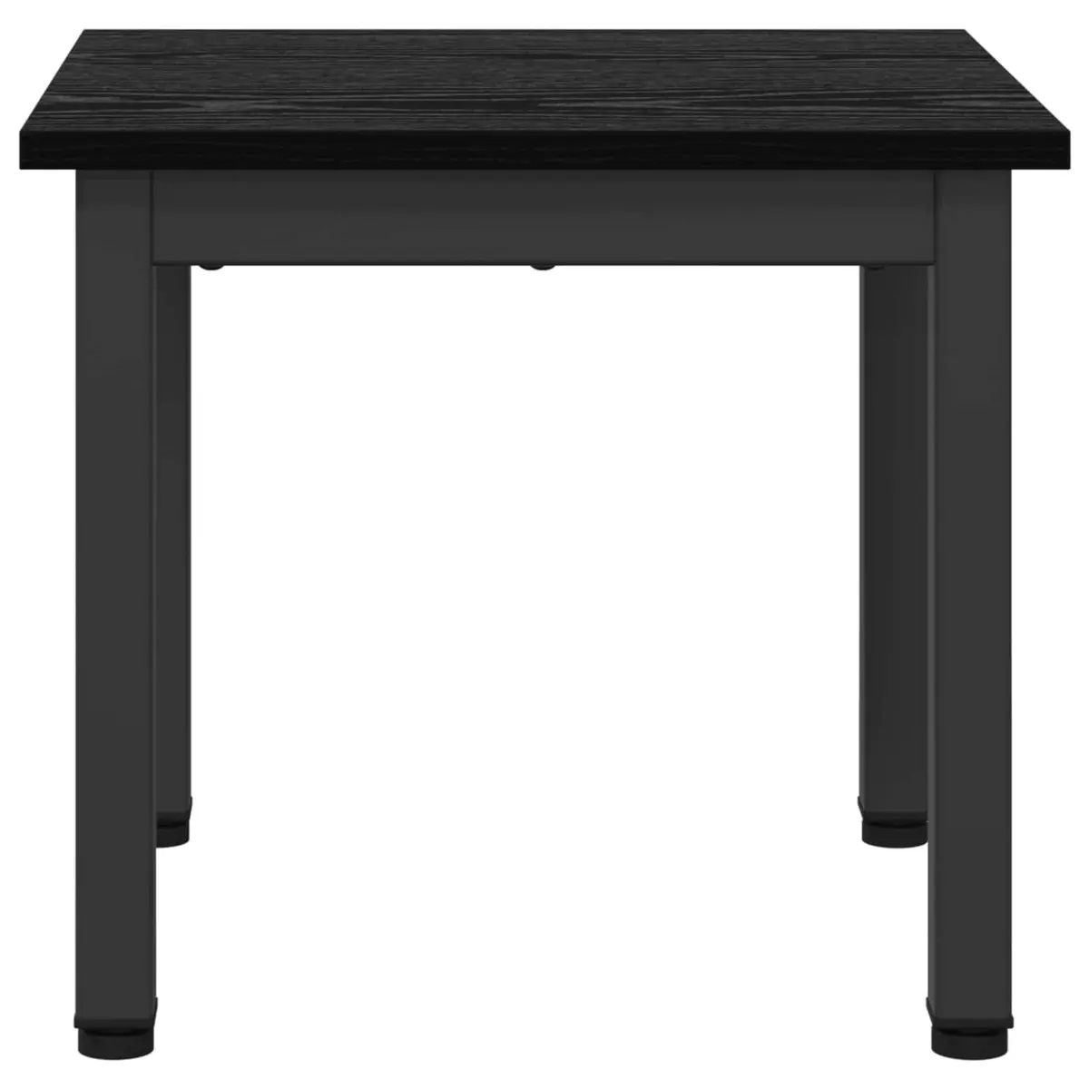 Black Rectangular Coffee Table with Sturdy Metal Legs